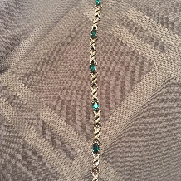 Kay Jewelers Jewelry - Emerald and silver bracelet